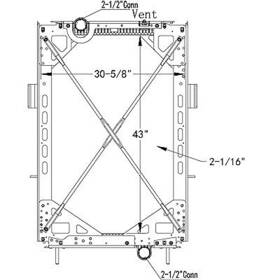 Hdc010696paf Platinum Hd 2006-2013 Kenworth T660 Plastic / Aluminum Radiator With Framework