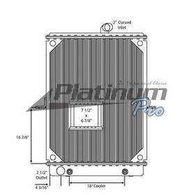 Hdc010697 Platinum Hd 1995-2006 Mack Mr 688s Copper / Brass Radiator Flat Fin Core