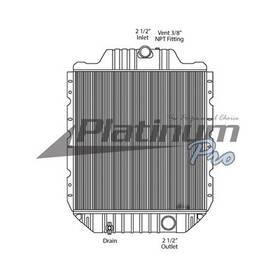 Hdc010797 Platinum Hd 1994-2005 International 4500 Series Copper / Brass Radiator 3 Row Core