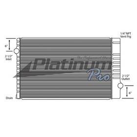 Hdc010798 Platinum Hd 2008-2010 International 9400i Copper / Brass Radiator Standard Core