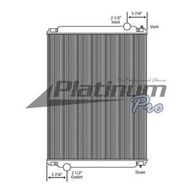 Hdc010799 Platinum Hd 1998-2003 Freightliner Argosy 101 Copper / Brass Radiator Standard Core