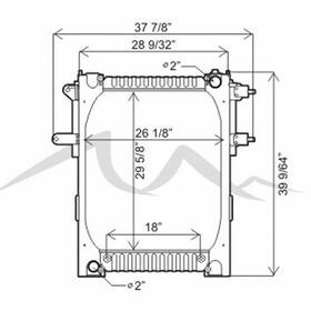 Hdc010800 Platinum Hd 2006-2010 Freightliner M2 100 Copper / Brass Radiator Standard Core With
