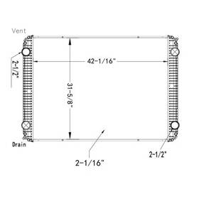 Hdc011041pa Platinum Hd 2009-2015 Freightliner Motorhome Plastic / Aluminum Radiator