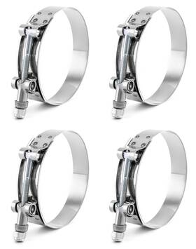 Ca5485 Qwork 3 Inch T-bolt Hose Clamp Range 83mm-91mm 3.27 -3.58 4 Pack Pcs