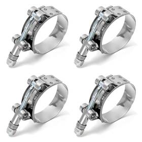 Wd4072 Qwork 1.75 Inch T-bolt Hose Clamp Range 51mm-57mm 2 -2.24 4 Pack Pcs
