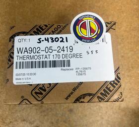 S-43021 S&s / World American Vented Thermostat 170 For Cummins 855. S&s# Ref.# 135675 Cat 4l7615