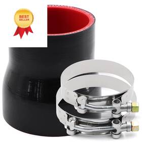 Ucx0919a Tuolauthon 2-1/2 To 3 Inches Straight Black Silicone Id2.5 Inch -3 Reducing Id