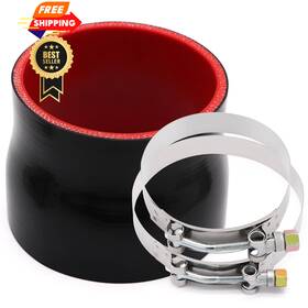 Tuolauthon Whs0892r3z Id 4 To 4-1/2 Inches Straight Black Silicone Reducer Id4 Inch -4.5 Reducing