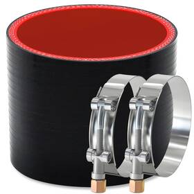 Tyeioms 667763770108 Straight Id 4 Inch Silicone Hose Coupler Reinforced 4-layer Wall