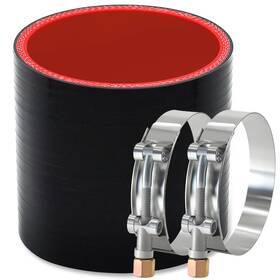 Tyeioms 667763770139 Straight Id 3 Inch Silicone Hose Coupler Reinforced 4-layer Red