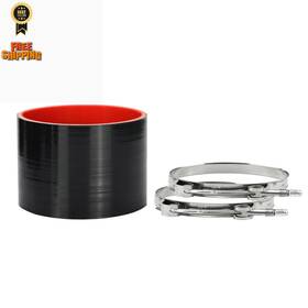 U-zg-br-102-tz Ucreative Straight Id 4.0 Inch 102mm Silicone Hose Coupler Black