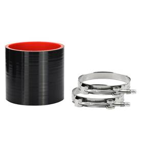 U-zg-br-76-tz Ucreative Straight Id 3.0 Inch 76mm Silicone Hose Coupler Black