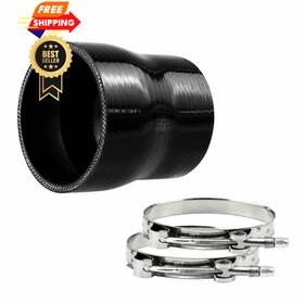 Ucreative U-zgbj-6376-tz Straight Coupler Silicone Hose Id 2.5 Inch To 3.0 - In Black
