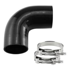 U-zkg90-76 Ucreative 90 Degree Elbow Id 3.0 Inch 76mm 4-ply High Black