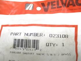 023108 Velvac New Shut Off Valve Brass 5/8 Inch Od 1/2 Pipe