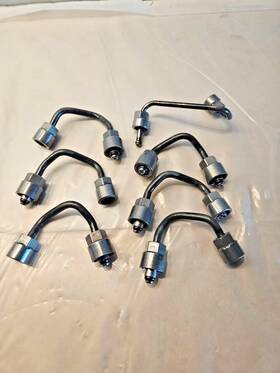 22074666 Volvo 22074665 2016 Set Of 7 D13 Diesel Engine Injector Fuel Lines Oem