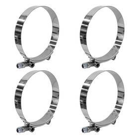 Wevdn-3260tb Wevdn 4pcs 3.5 Inch T-bolt Hose Clamp Range 95mm-103mm 3.74 -4.05 Silver