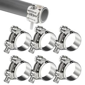 Dd038-23-25 Zdwfdc 6pcs 23-25mm T-bolt Hose Clamps Stainless Steel Heavy Silver
