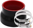 Id 4 To 5 Inches Straight Black Silicone Reducer Coupler With 2 T-bolt Clamps. Fixed Price $31.99.