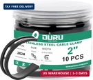 Ouru 10PCS 2 Inch Stainless Steel Cable Clamps,rubber Coated Cushioned Insulated. Fixed Price $21.23.