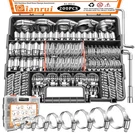 Dianrui Hose Clamp Assortment 1/4" 2" Portable Kit, Silver. Fixed Price $80.99.