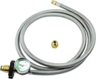 6FT Propane Pigtail Hose W/ Gauge, Pol To 1/4" Npt Flare, Universal Braided. Fixed Price $35.99.