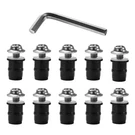Muqida 10 Pcs Motorcycle Windshield Bolts Screws Kit, Aluminum Alloy Silver. Fixed Price $9.11.