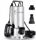 Lanchez 1.6HP 6000GPH Sump Pump, Portable Submersible Water With Float Swi. Fixed Price $86.00.