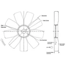 KYS-4735-41392-08 Engine Cooling Fan Assembly Clockwise, 32 For Freightliner. Fixed Price $206.42.