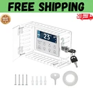 Universal Thermostat Lock Box With Key Clear Large Cover Guard Wall. Fixed Price $11.99.