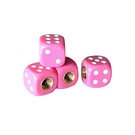 4PCS/SET Universal Vehicle Wheel Stem Tyre Air Valve Caps Dice Shape Pink. Fixed Price $9.98.
