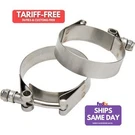 Allstar ALL18344, Pack Natural Stainless T-bolt Band Clamps 1-1/2IN To 1-3/4IN. Fixed Price $38.00.