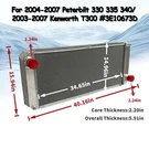 Radiator #3E10673D For 04-07 Peterbilt 330 335 340/ 03-07 Kenworth T300 Aluminum. Fixed Price $308.00.