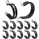 12PCS 1.5" Rubber Cushioned Cable Clamps Stainless Steel For Pipe & Hose. Fixed Price $11.61.