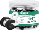 Ouru 30PCS 1/4" Stainless Steel Cable Clamps, Black. Fixed Price $14.51.