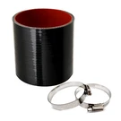 2.75" Id Straight Silicone Hose Coupler With Worm Clamp, Black. Fixed Price $14.20.