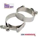 Allstar ALL18349, Pack Natural Stainless T-bolt Band Clamps 2-1/4IN To 2-5/8IN. Fixed Price $32.66.