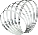 6PCS 4" Stainless Steel Hose - Adjustable Worm Gear Clamps Silver. Fixed Price $8.22.