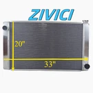33''X 20'' Row Aluminum Racing Universal Race Radiator Chevy Engine. Fixed Price $165.00.
