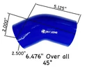 2.5" Silicone Lower Radiator Hose Paccar Kw Peterbilt Similar F50-1548. Fixed Price $26.00.