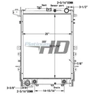 Hino HDC011285PAF Radiator Aluminum/plastic, Fit, For 2019 2022 338 Series. Fixed Price $1038.47.