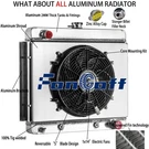 3-CORE Aluminum Radiator+shroud Fan Fit 1962-1967 Chevrolet Chevy Ii Nova Ss. Fixed Price $199.00.