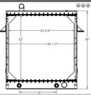 A2000136-001AP Autocar Yard Truck Radiator With Oem Cac Attached .. Fixed Price $1890.00.