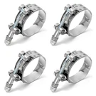 Qwork 2" T-bolt Hose 2.0" Clamp Range 58MM-65MM (2.3"-2.6") 4 Pack, Pcs. Fixed Price $14.33.