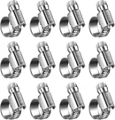 Heavy Duty Hose Mini SIZE#4, 5/16" To 1/2" Clamps Stainless Steel 12 Pack. Fixed Price $10.51.