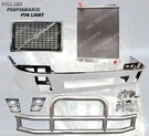 Qsc Chrome Steel Bumper Led Fog Light Grille Radiator Deer Guard Volvo Vnl. Fixed Price $2278.85.
